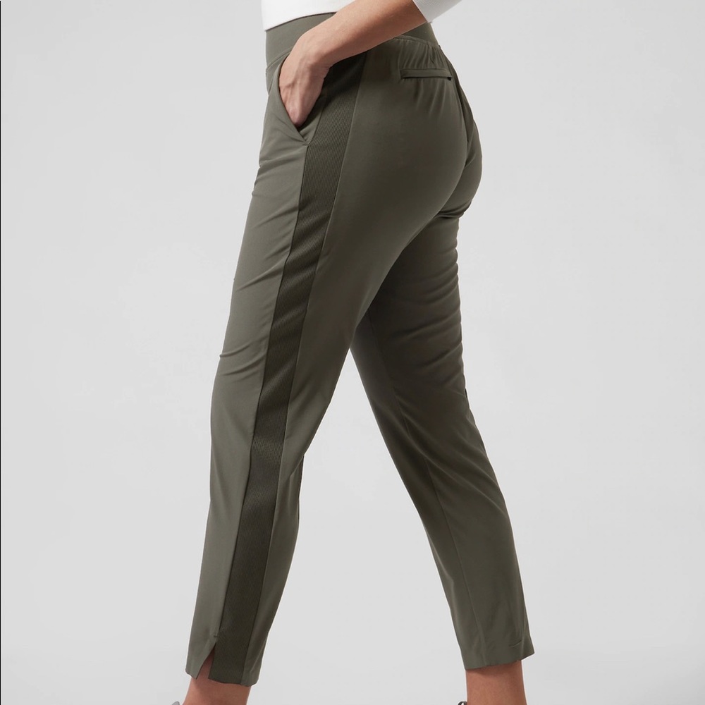 NWT athleta Brooklyn ankle pant in mountain olive